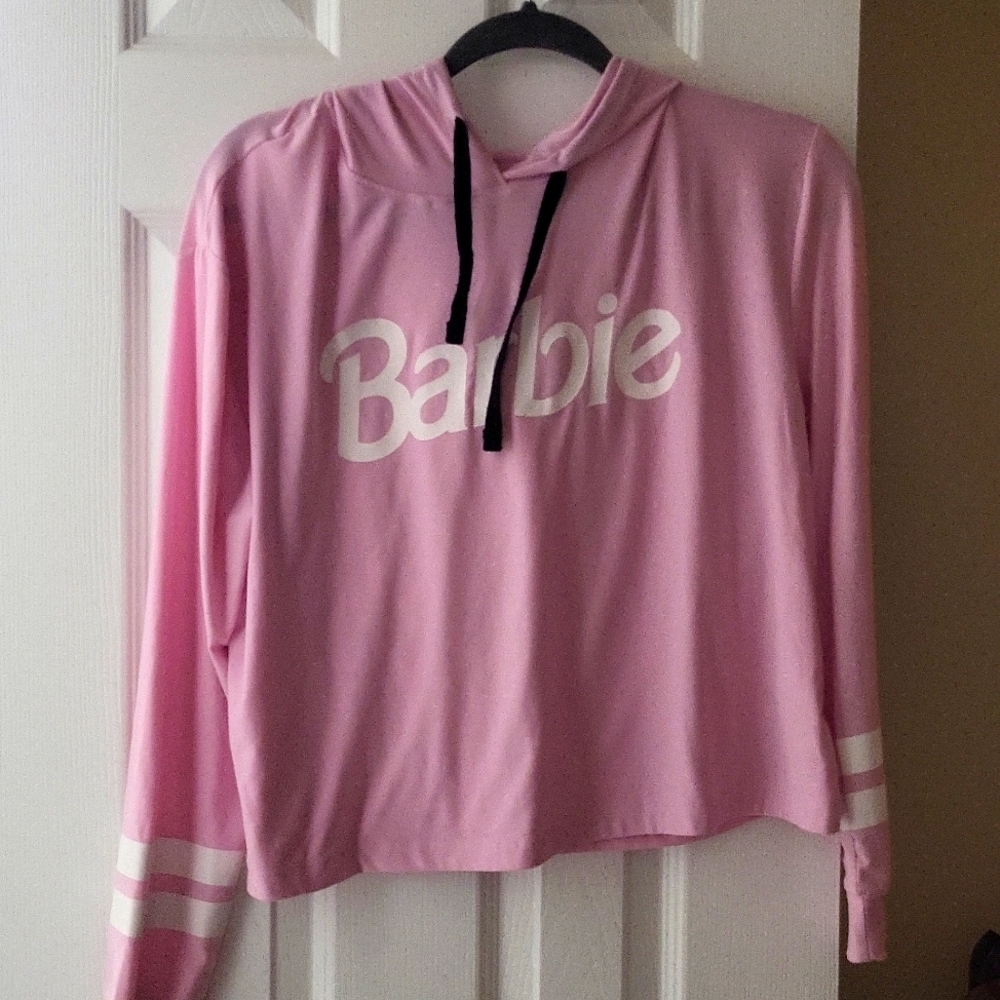 Barbie crop sweater with hood